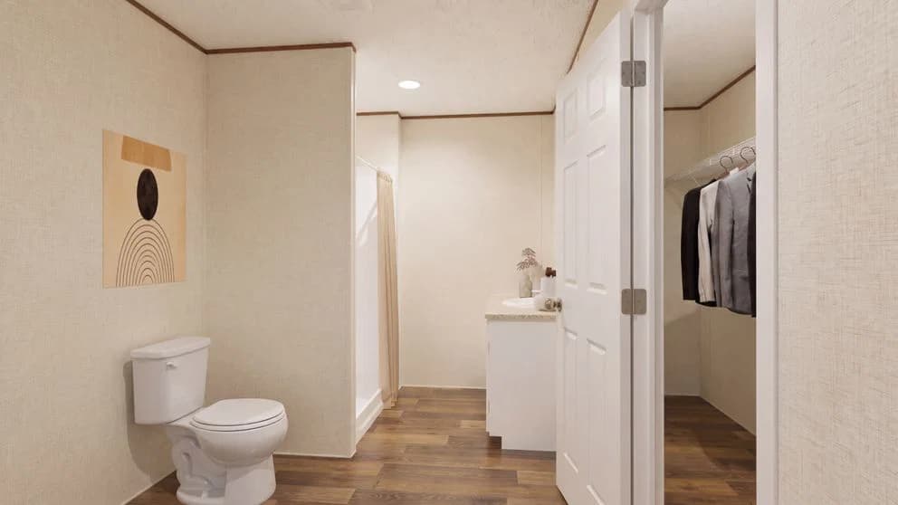 Spruce bathroom home features