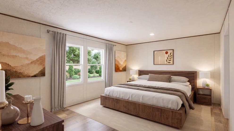 Spruce bedroom home features
