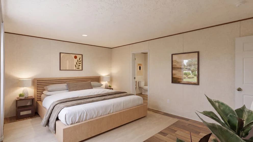 Spruce bedroom home features