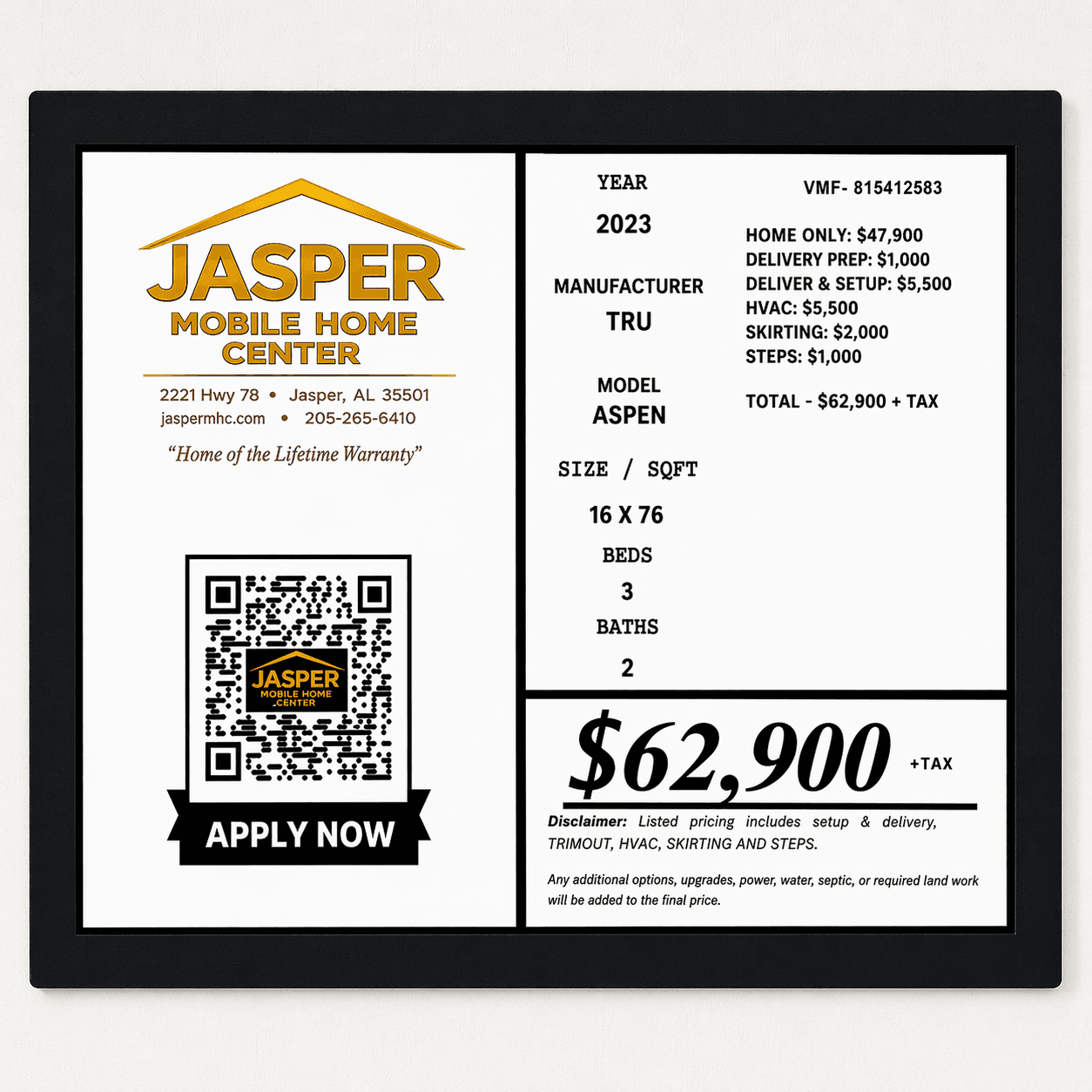 Tru-aspen  home features